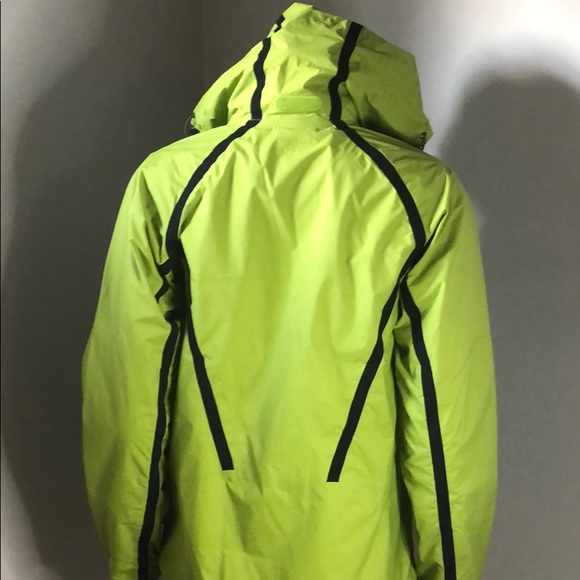 Neon Green Running Jacket with Hood - Picture 9 of 11